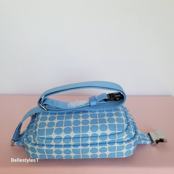 KATE SPADE Belt Bag Noel Jacquarded Printed Fabric Bag- Astral Blue color ⭐ - Picture 10 of 16